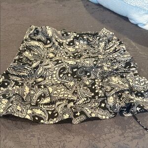 Vici Black and White Paisley Mini Skirt